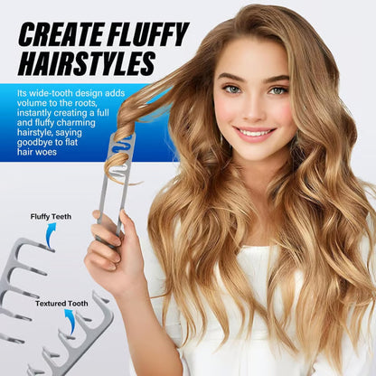 🥳2026 HOT SALE🥳💞50K+ SOLD!💧 Wide-tooth volumising comb – Professional styling comb for men and women
