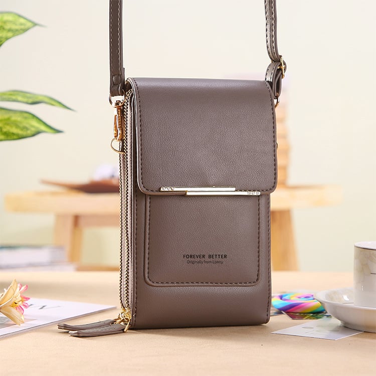 🥳2026 HOT SALE🥳💞50K+ SOLD! 👛📱Women‘s Touchscreen Crossbody Phone Wallet – Answer calls & text without opening. Fits phones up to 6.5″, water‑resistant & lightweight – hands‑free summer style! 🌸✨