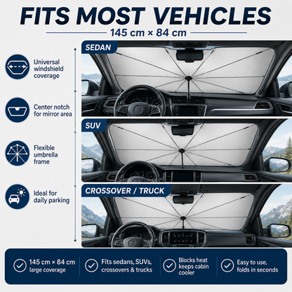 Car Windshield Sunshade - Foldable Car Sunshade (Thermal Insulation)