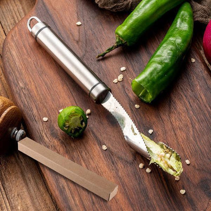 🌶️ Stainless Steel Pepper Corer