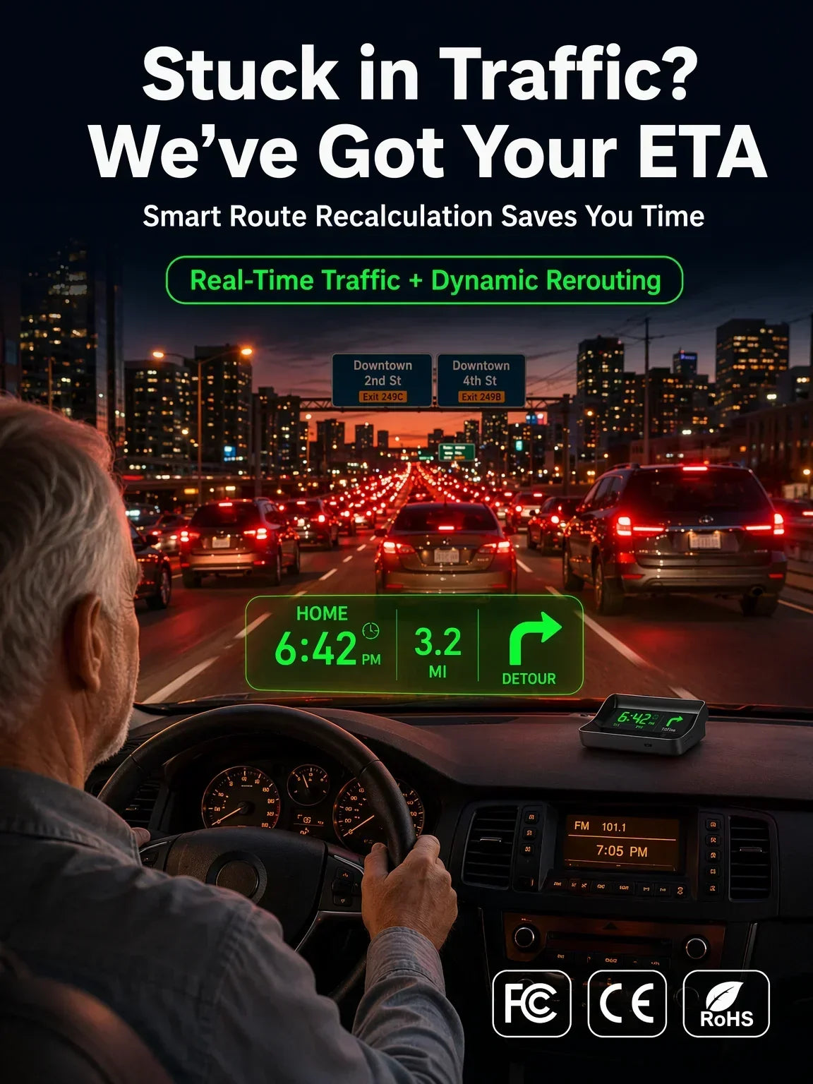 Head-Up Display (HUD) Car GPS Digital Speedometer