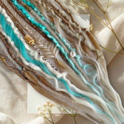 💁🏽‍♀️✨ Festival Boho Textured Ponytail - Instant Dreadlock Clip-In Extension ⚡🎶 No Braiding, No Damage, Edgy Style for Nights Out & Concerts