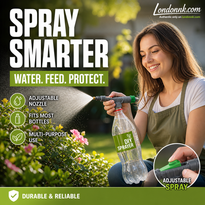 🌿50% OFF NOW! Manual Drink Bottle Sprayer with Adjustable Nozzle‑Portable DIY Garden Spray Tool, Fits Standard Plastic Bottles for Plant Watering, Fertilizing & Pest Control