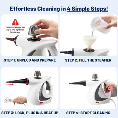 🚀🌟 All-in-one steam cleaner: Removes stubborn grease and bacteria in 15 seconds – chemical-free, powerful for the kitchen, bathroom, and car 💫✨ Continuous cleaning, sustainable, and efficient.
