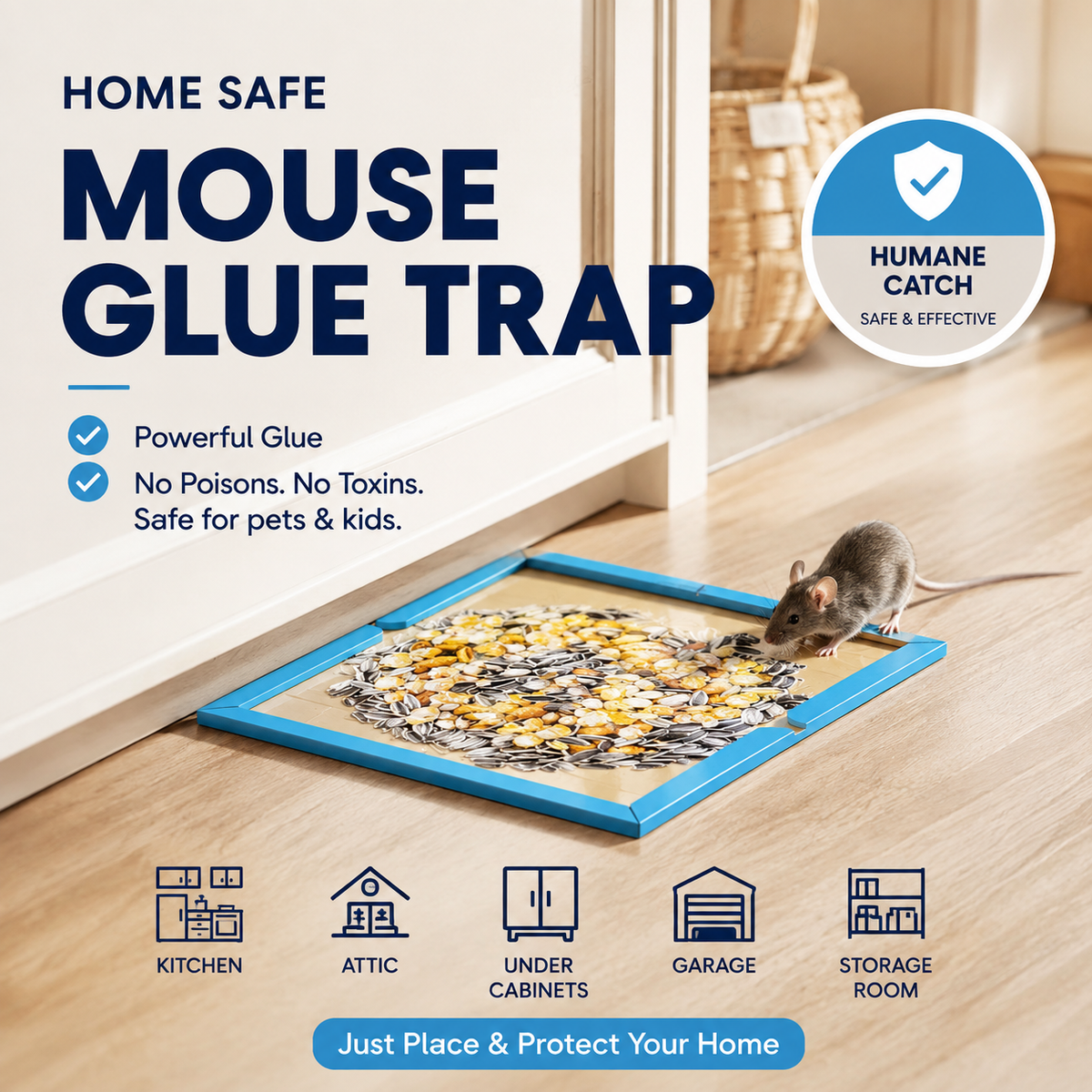 ⏳🔥LIMITED-TIME 50% OFF! ⏰Mouse Glue Trap Indoor Use for Home