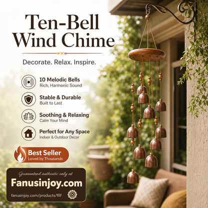 🎁50% Off For 2026 New Arrival！🔥High‑end decor to soothe your mood and comfort your soul！🔔Rotating Metal Bell Wind Chime