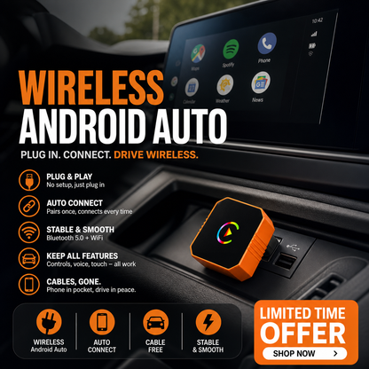 🚗 LIMITED-TIME 50% OFF! ✨ Wireless Android Auto Adapter – Plug & Play, Stable, Fast ✨