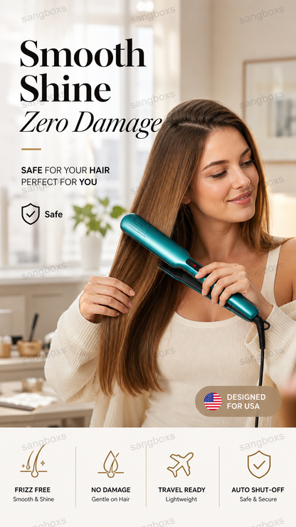 2-in-1 Hair Straightener and Curler with Negative Ionic Care