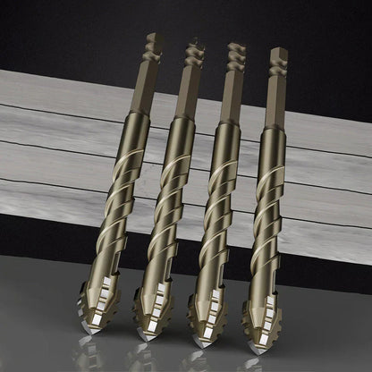 New Four-Flute Sawtooth Eccentric Drill Bit Set(1 Set 4 PCS)