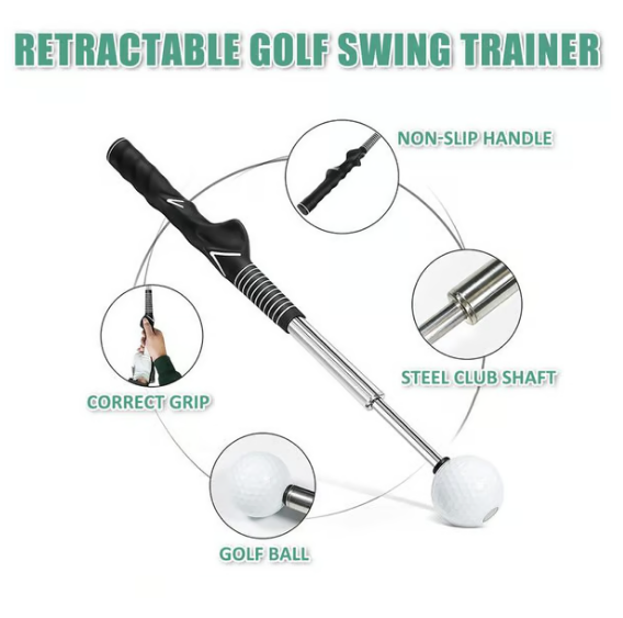 🔥Hot Sale🔥Telescopic club, Retractable Golf Swing Training Aid