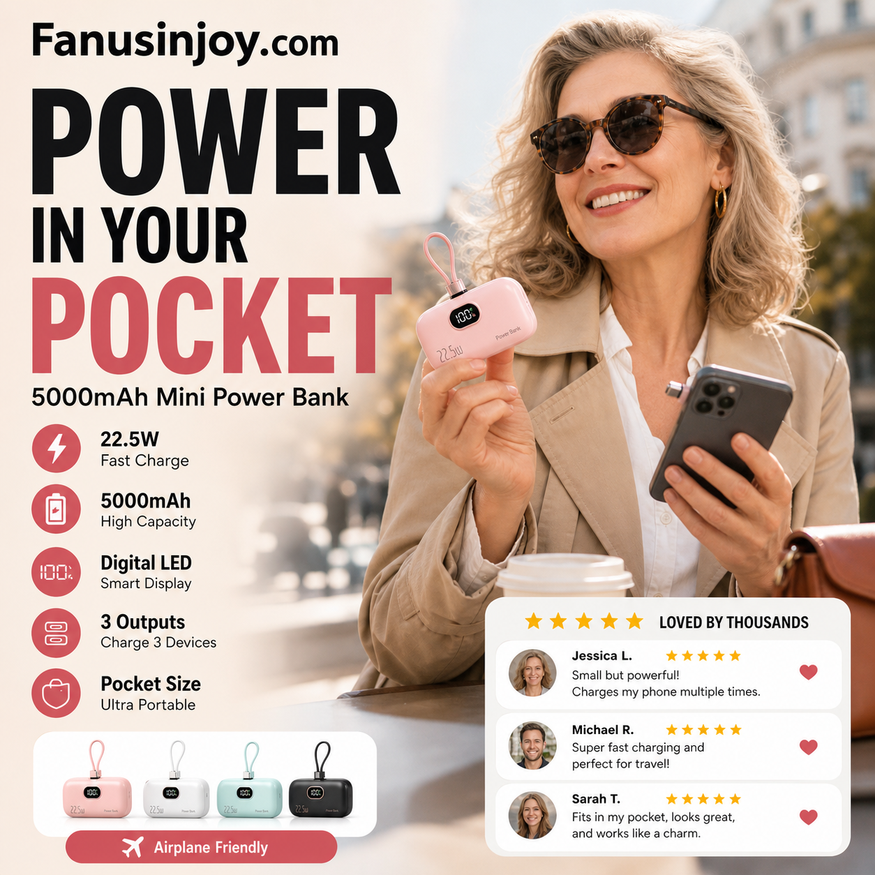 ⏳Time-Limited Special⏰5000mAh Mini Power Bank – Portable, Universal Compatibility 🔋🔌【Limited Offer】