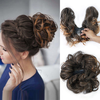 Messy Side Comb Hair Bun – Instant Voluminous Updo Clip-In – 10-Second Effortless Styling, Slip-Proof All-Day Hold, Premium Heat-Friendly Fiber Up to 160°C & Lightweight Only 90g – 3 Placement Styles 🎀