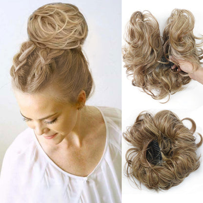 Messy Side Comb Hair Bun – Instant Voluminous Updo Clip-In – 10-Second Effortless Styling, Slip-Proof All-Day Hold, Premium Heat-Friendly Fiber Up to 160°C & Lightweight Only 90g – 3 Placement Styles 🎀