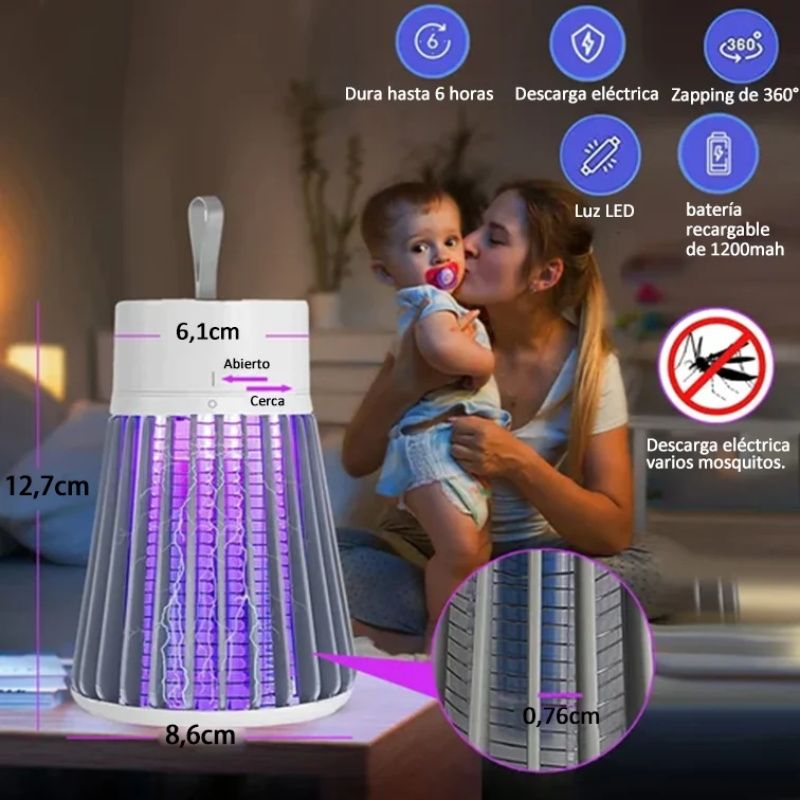 🎯🦟 Zap-X Portable Insect Killer — Indoor & Outdoor Bug Zapper, Fly & Mosquito Trap 🔥⚡ Quiet, UV light, rechargeable. Perfect for patio, camping, or home. Safe & effective. Limited time—shop now!