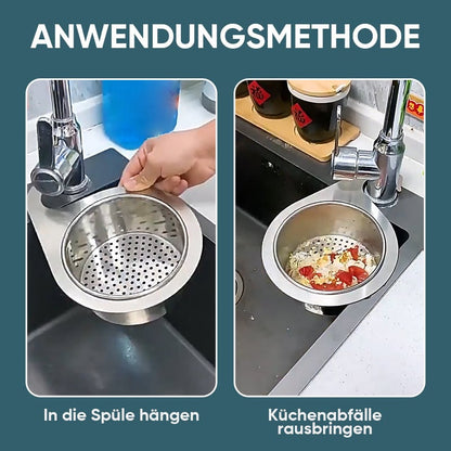Catch Food Scraps Instantly! No-Clog Swan Corner Strainer
