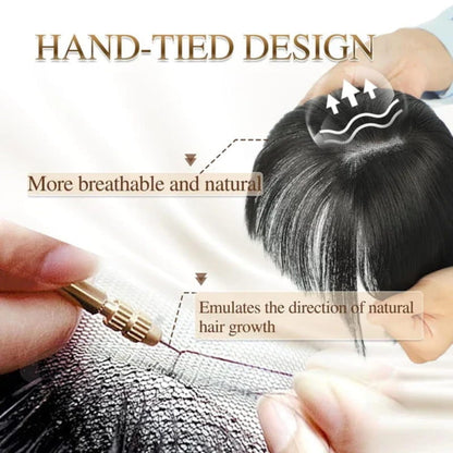 🔥Flash Sale🔥Natural Hair Toppers with Bangs for Women🛒