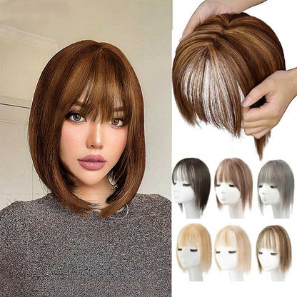 🔥Flash Sale🔥Natural Hair Toppers with Bangs for Women🛒