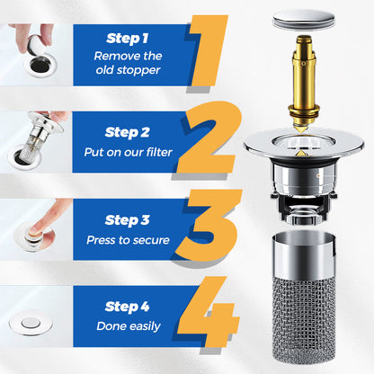 （BUY 1 GET 1 FREE）🎉Universal Pop-up Sink Drain Filter