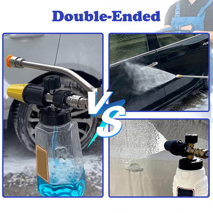 🚗🔥 Dual-Head Foam Sprayer for Car Washing - Thick Foam & Adjustable Nozzle, Perfect for Efficient Vehicle Cleaning ✨