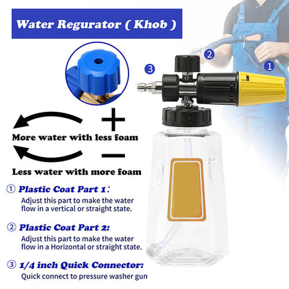 🚗🔥 Dual-Head Foam Sprayer for Car Washing - Thick Foam & Adjustable Nozzle, Perfect for Efficient Vehicle Cleaning ✨