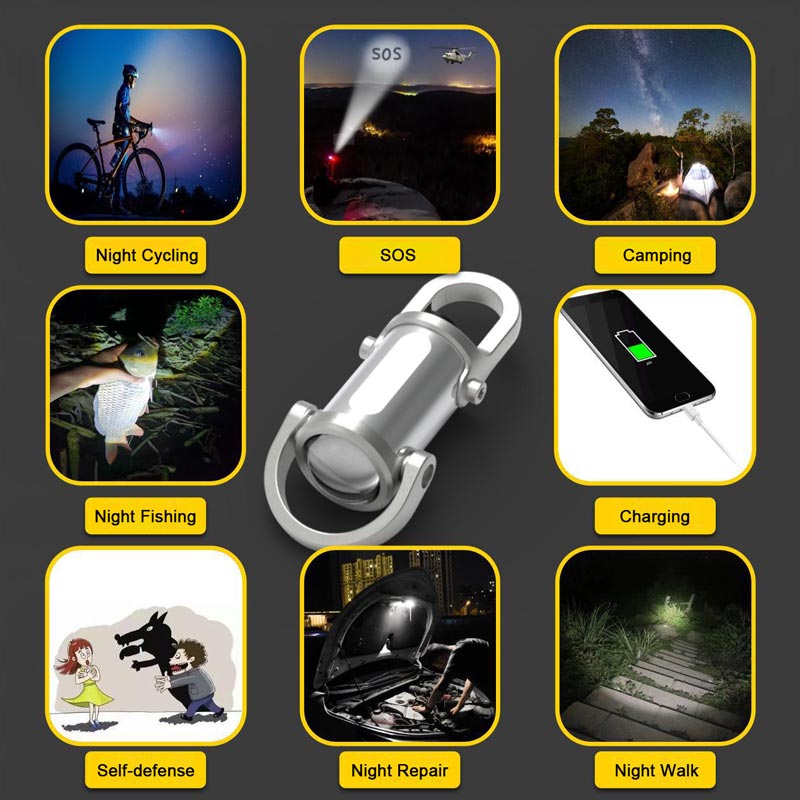 🔥Hot Sale🔥1200LM Super Bright Mini Keychain Flashlight Waterproof
