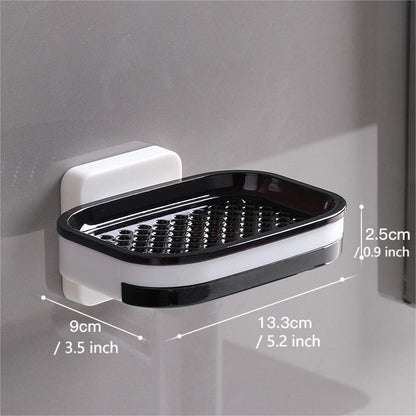 🎁New Arrivals 50% OFF🧼No-Drill Fast-Draining Soap Tray – Keep Soap Dry Instantly, Wall-Mounted Self-Draining Soap Holder for Shower, Bathroom & Kitchen Sink ✨
