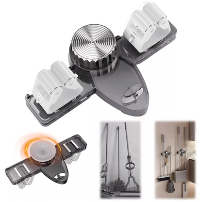🎁 Hot Sale 50% OFF 🔥Wall-Mounted Self-Adhesive Mop ＆ Broom Gripper Racks