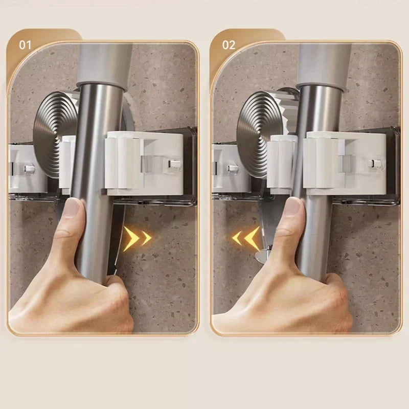 🎁 Hot Sale 50% OFF 🔥Wall-Mounted Self-Adhesive Mop ＆ Broom Gripper Racks