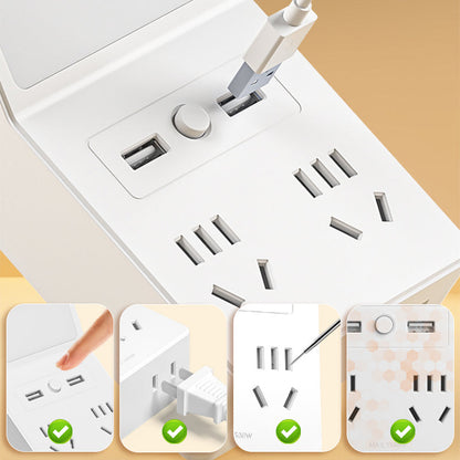 Multi-port Power Plug Adapter with Independent Switch Button
