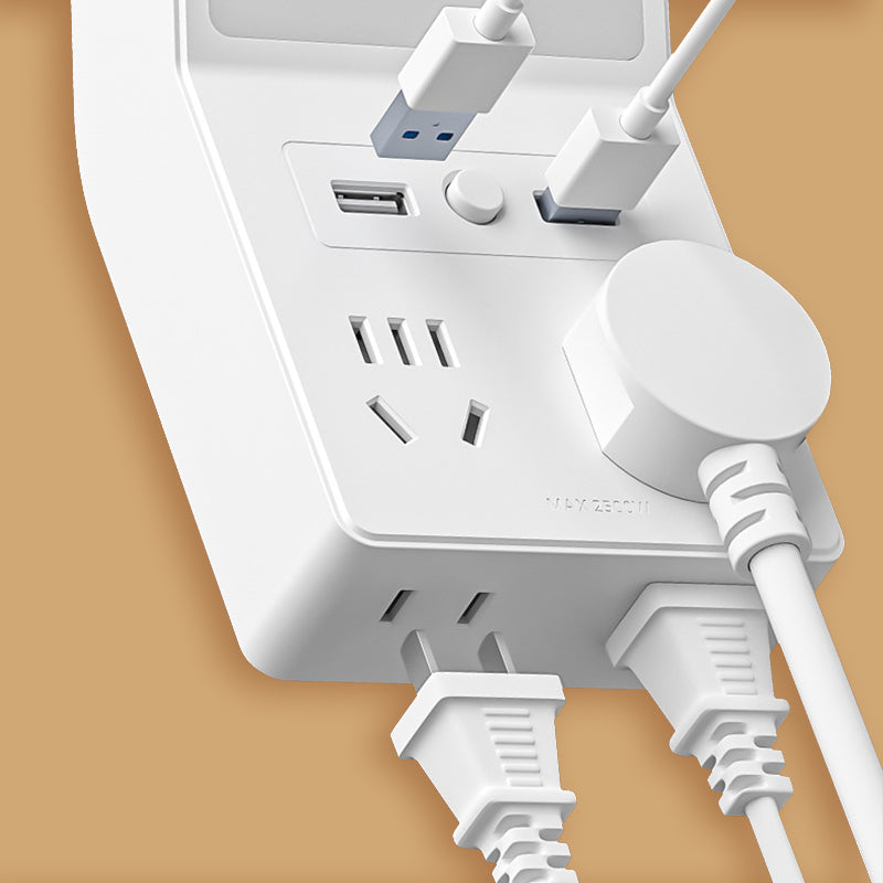 Multi-port Power Plug Adapter with Independent Switch Button