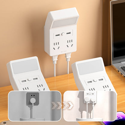 Multi-port Power Plug Adapter with Independent Switch Button