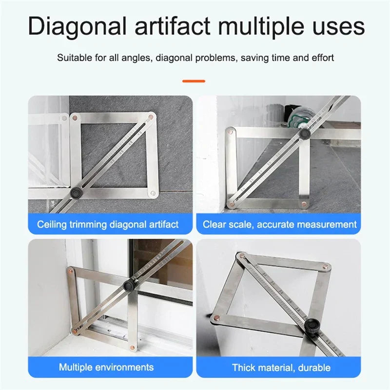 🔥HOT SALE🔥Multifunctional Woodworking Diagonal Ruler