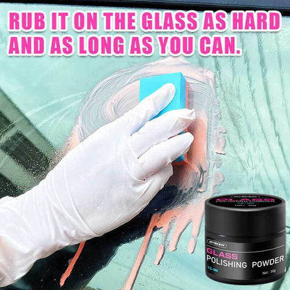 🚗 BUY 1 GET 2 FREE! 💎 CERIUM OXIDE POLISHING POWDER - Professional Glass Scratch Remover, Restores Clarity on Windows & Mirrors, Easy-to-Use Formula with Quick Results ✨🧽