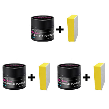 🚗 BUY 1 GET 2 FREE! 💎 CERIUM OXIDE POLISHING POWDER - Professional Glass Scratch Remover, Restores Clarity on Windows & Mirrors, Easy-to-Use Formula with Quick Results ✨🧽