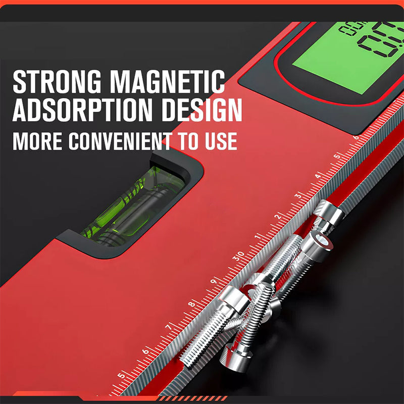 📏🔧 Multi-Function Magnetic Level with LCD Digital Display – High Precision for Construction & DIY ⚡📐 Perfect for framing, plumbing, and angle measurement, ensuring accuracy every time. Easy-to-read screen, durable build, and time-limited special offer!