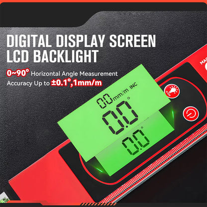 📏🔧 Multi-Function Magnetic Level with LCD Digital Display – High Precision for Construction & DIY ⚡📐 Perfect for framing, plumbing, and angle measurement, ensuring accuracy every time. Easy-to-read screen, durable build, and time-limited special offer!