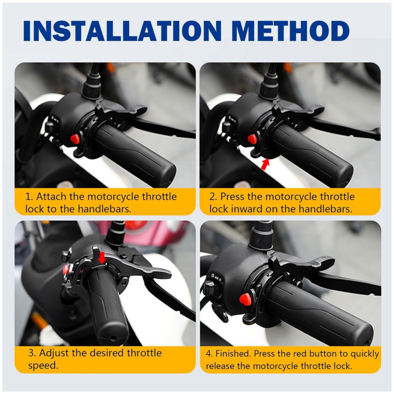 Universal Motorcycle Throttle Lock Cruise Control Clamp