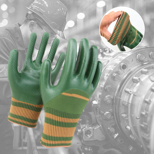🎁 Rubber Coated Work Gloves with Knit Wrist Cuff