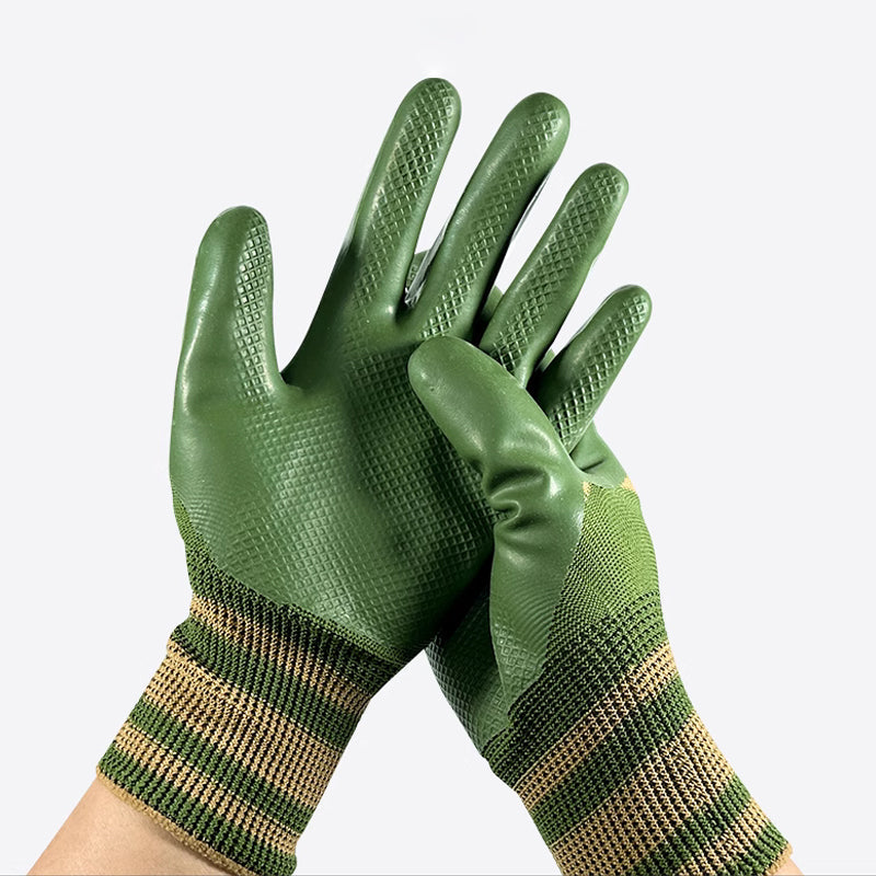 🎁 Rubber Coated Work Gloves with Knit Wrist Cuff