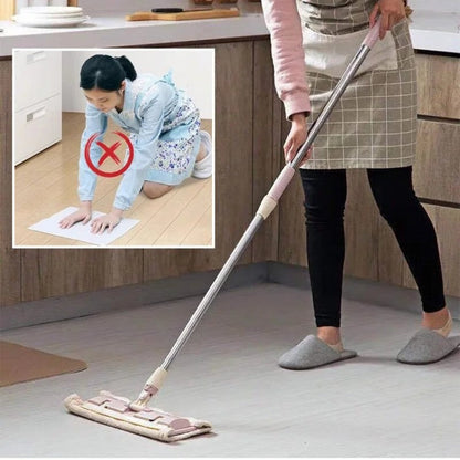 🔥Summer Hot Sale 50% OFF🔥Flat Mop with Stainless Steel Handle with Reusable Washable Mop Cloths