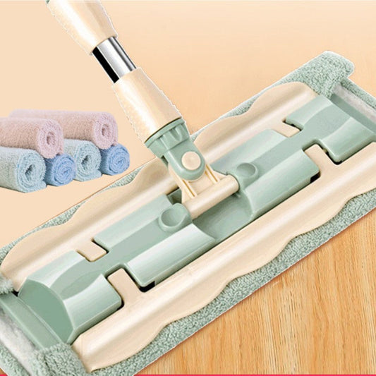 🔥Summer Hot Sale 50% OFF🔥Flat Mop with Stainless Steel Handle with Reusable Washable Mop Cloths