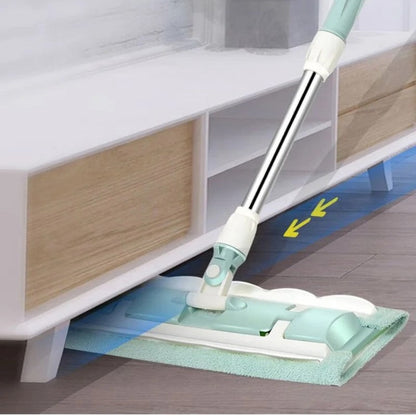 🔥Summer Hot Sale 50% OFF🔥Flat Mop with Stainless Steel Handle with Reusable Washable Mop Cloths