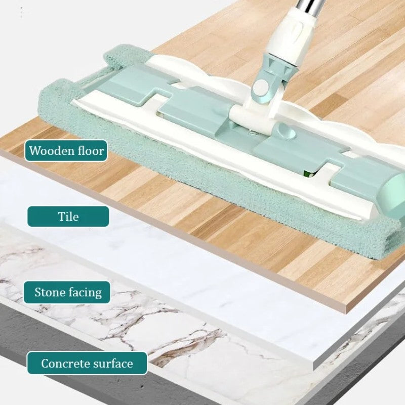 🔥Summer Hot Sale 50% OFF🔥Flat Mop with Stainless Steel Handle with Reusable Washable Mop Cloths