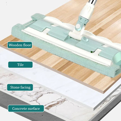 🔥Summer Hot Sale 50% OFF🔥Flat Mop with Stainless Steel Handle with Reusable Washable Mop Cloths