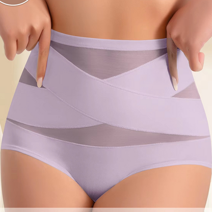🌸 Last Day Special Price $22.99! 🔥Buy 1 Get 1 Free🎁Plus-Size High-Waist Cross Tummy Control Panties
