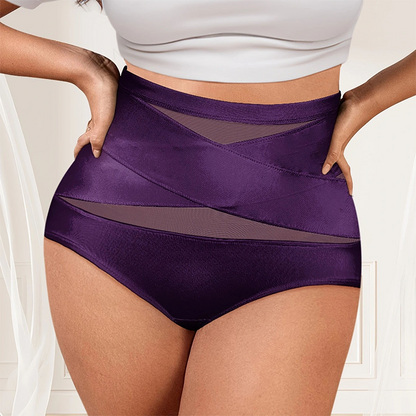 🌸 Last Day Special Price $22.99! 🔥Buy 1 Get 1 Free🎁Plus-Size High-Waist Cross Tummy Control Panties