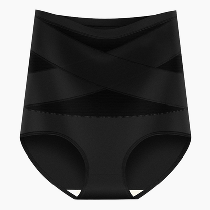 🌸 Last Day Special Price $22.99! 🔥Buy 1 Get 1 Free🎁Plus-Size High-Waist Cross Tummy Control Panties