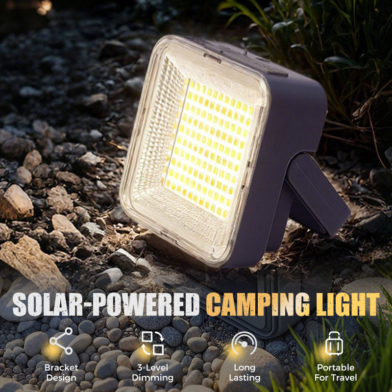 🏕️60% OFF NOW! Portable Waterproof Solar-Powered Camping Light – 3-Level Dimmable LED Outdoor Lamp, Adjustable Bracket, Long Lasting Rechargeable Light for Camping, Hiking & Emergency