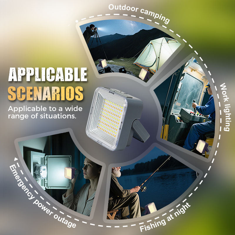 🏕️60% OFF NOW! Portable Waterproof Solar-Powered Camping Light – 3-Level Dimmable LED Outdoor Lamp, Adjustable Bracket, Long Lasting Rechargeable Light for Camping, Hiking & Emergency