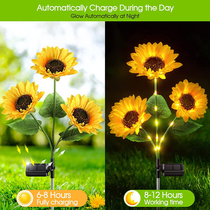 ⏰🔥LIMITED-TIME 50% OFF! 🌻 Sunflower Solar Lights – Auto On/Off, 14H Glow & IP65 Waterproof, Perfect for Garden & Patio ✨☀️